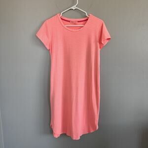 Fresh Produce Pink Striped Short Sleeve Dress Woman’s Size XS Style 22691